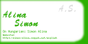 alina simon business card